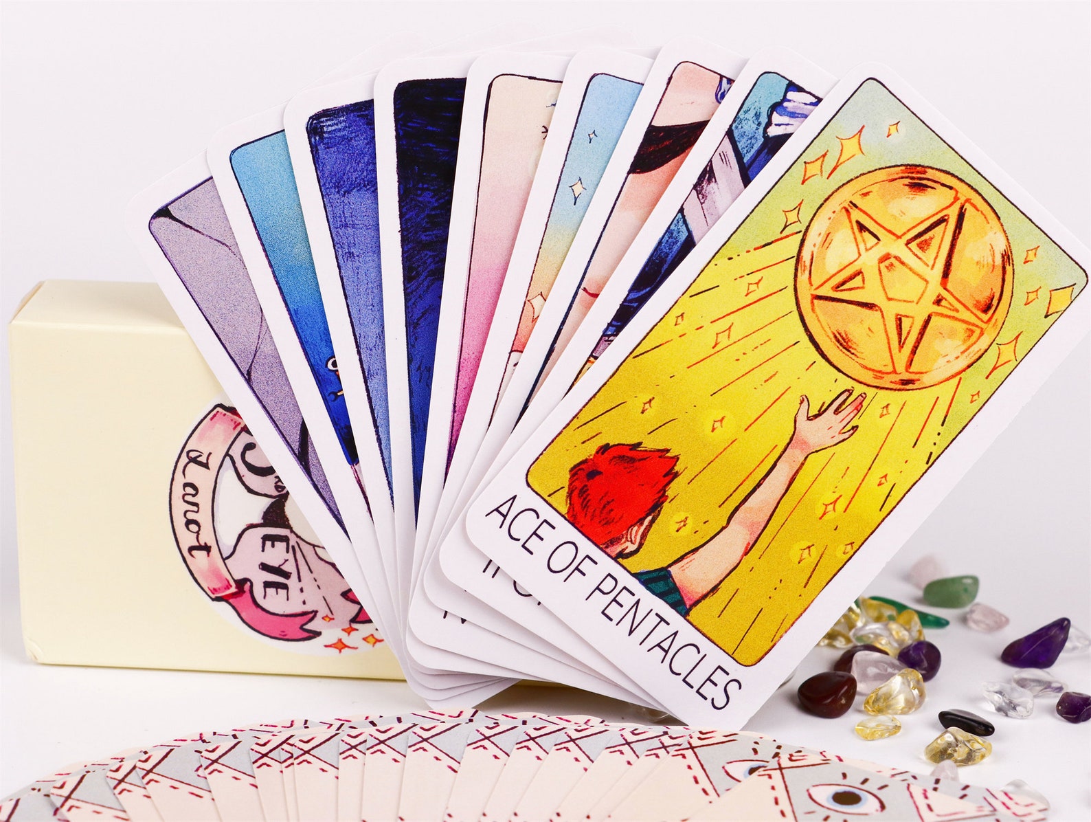 Cute tarot deck 78 cards for divination Pretty tarot cards Etsy
