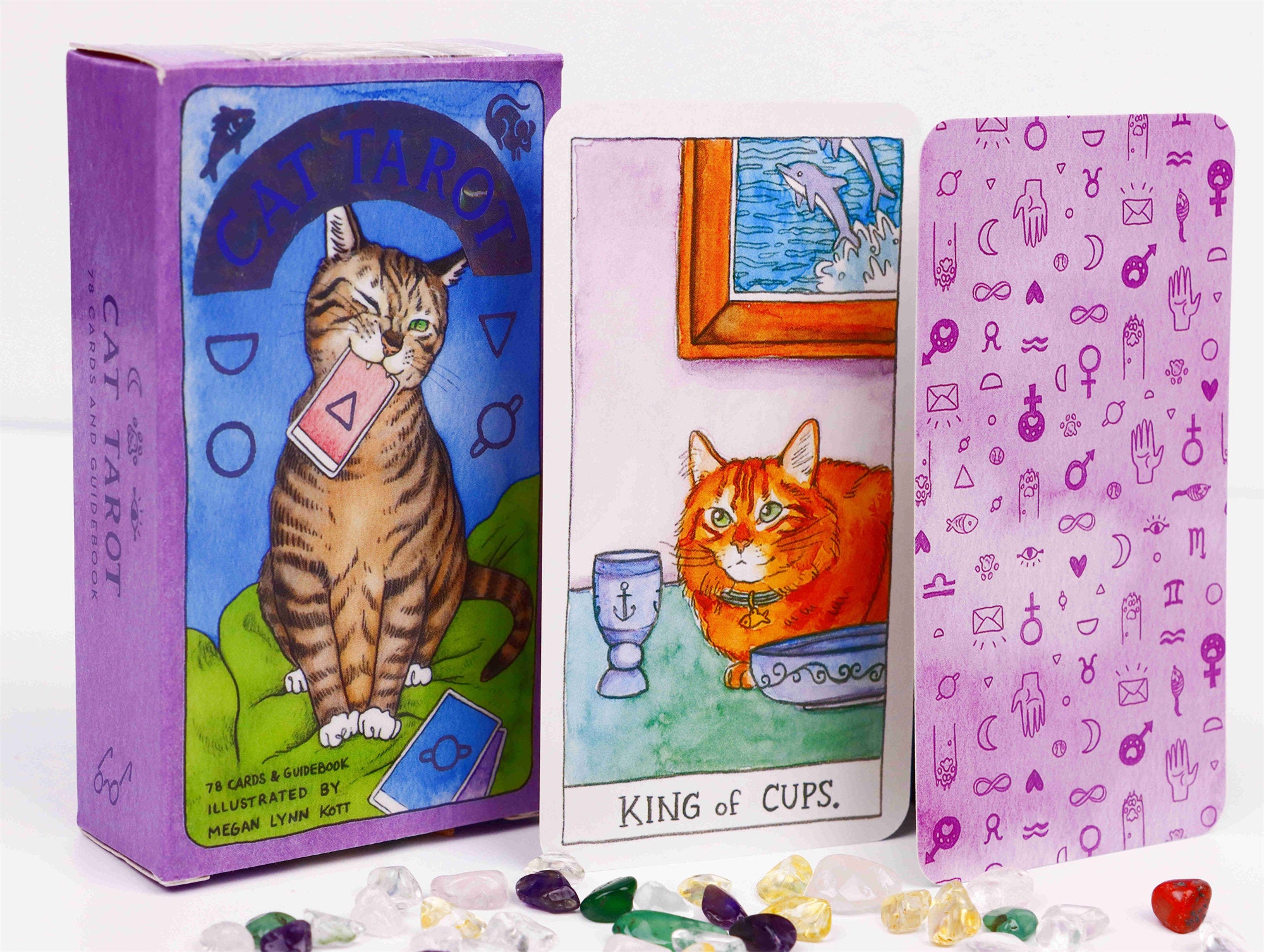 Cute Cat tarot card deck 78 cards Animal tarot deck for Etsy