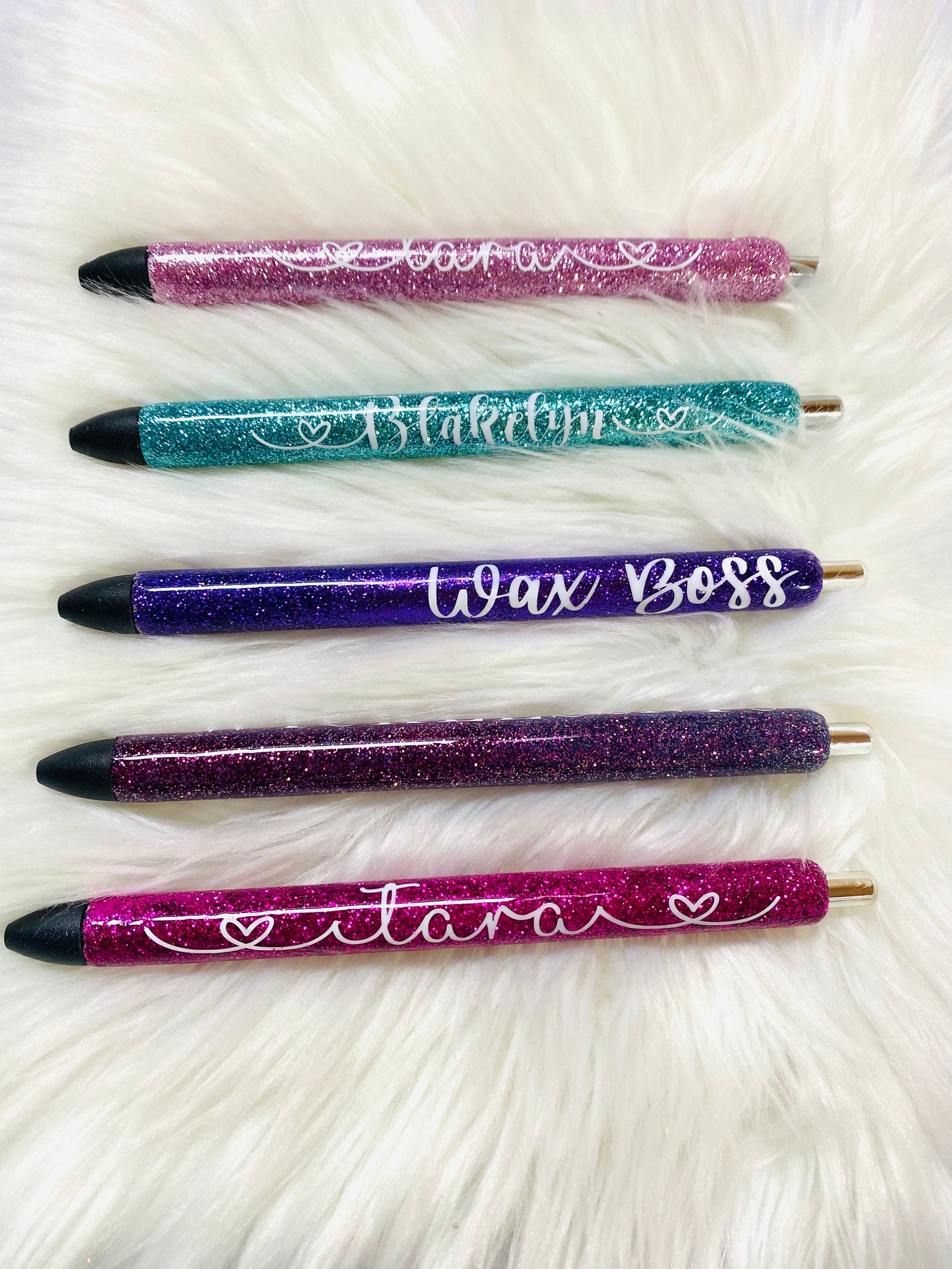 Custom Glitter Gel Pens Black Ink Etsy