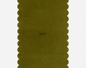 Scallop Milano Green Hand Tufted Wool Rug
