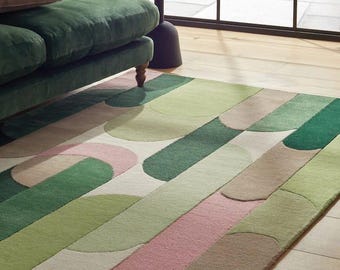 Handgetufteter Retro Shapes Teppich