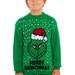 Christmas Jumper Grinch Kids Childrens Vintage Merry Xmas Boy's Girls Retro Knit Sweater Novelty Sweater  2 - 14 Years old 