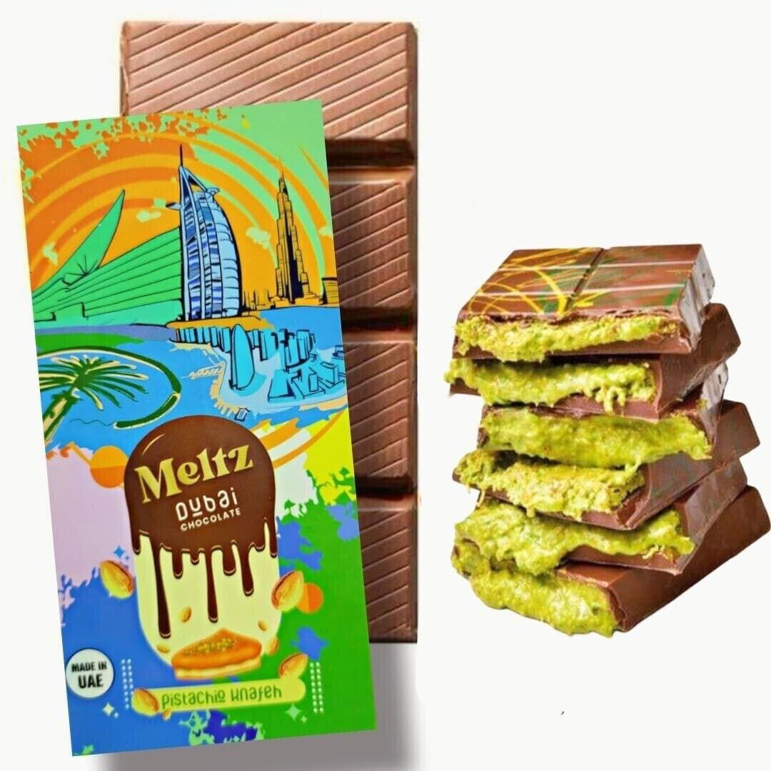 Chocolate Premium Kunafa & Pistachio Bar Viral Gourmet Dubai