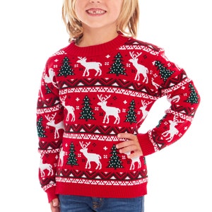 Christmas Jumper Family Matching Fairisle Vintage Unisex Kids Ladies Xmas Knit Sweater Novelty Sweater Set image 4