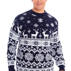 Christmas Jumper Family Matching Red Nordic Fairisle Vintage Unisex Kids Ladies Xmas Knit Sweater Novelty Sweater Set 画像 6
