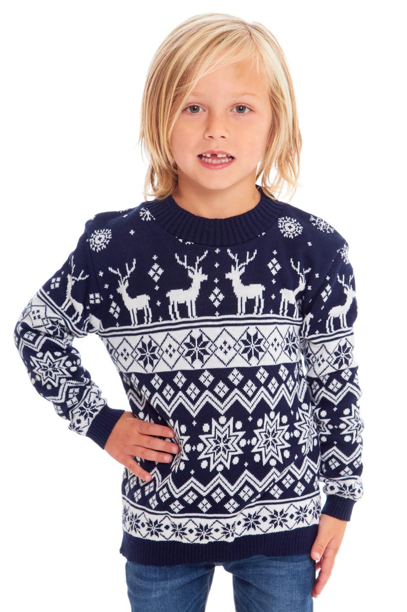 Christmas Jumper Family Matching Red Nordic Fairisle Vintage Unisex Kids Ladies Xmas Knit Sweater Novelty Sweater Set 画像 8