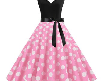 Pink Polka Dot Dress | Etsy