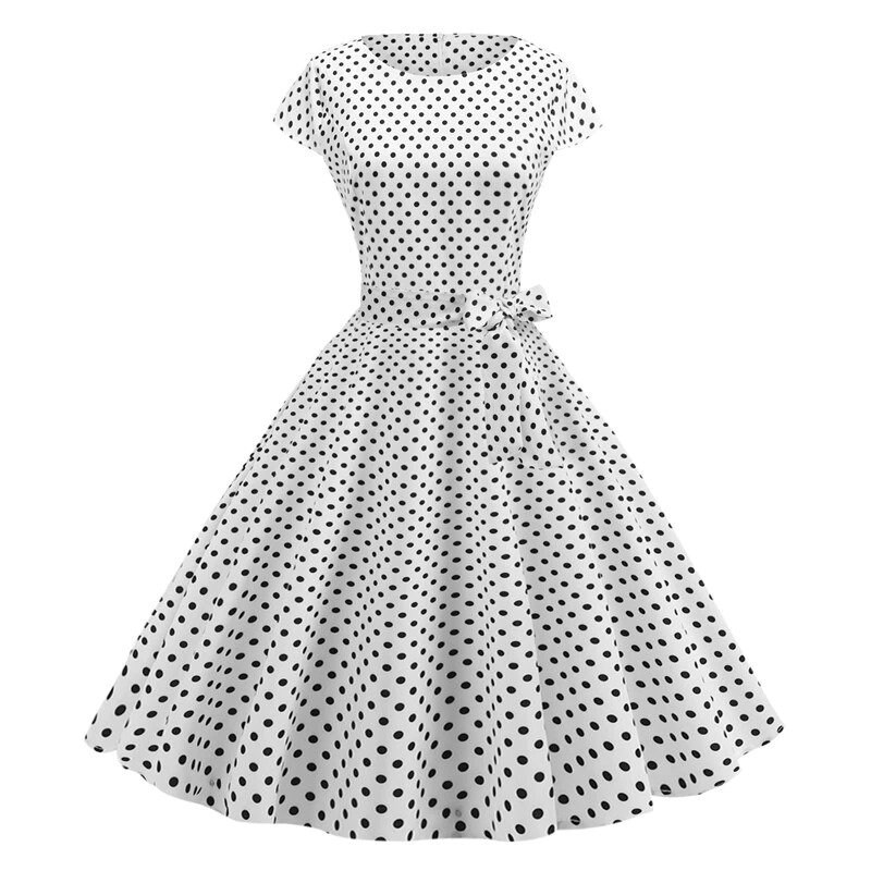 Retro Black Polka Dot Summer Dress Women Vintage Pin up 50s - Etsy UK