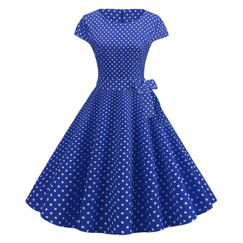 Retro Black Polka Dot Summer Dress Women Vintage Pin up 50s - Etsy UK