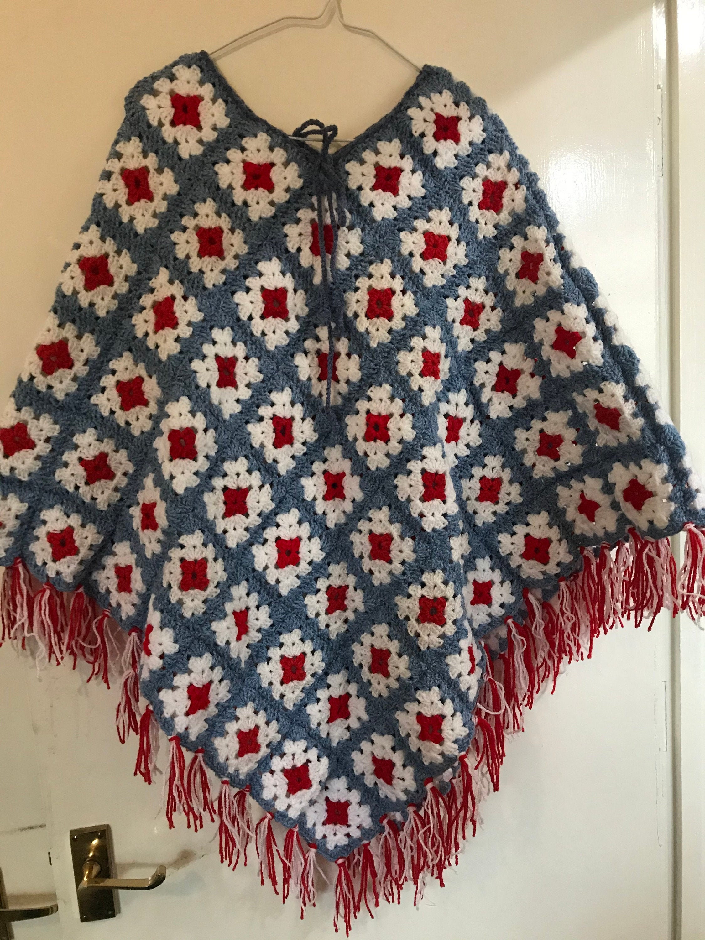 granny square poncho with hood