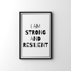 Affirmation Wall Art Printable, Positive Affirmations Inspirational Quote, Nursery Decor, Daily Affirmations Print, Kids Wall Art, Decor