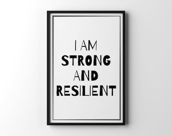 Affirmation Wall Art Printable, Positive Affirmations Inspirational Quote, Nursery Decor, Daily Affirmations Print, Kids Wall Art, Decor