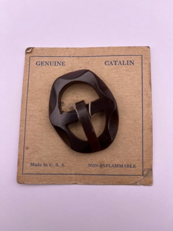 Catalin Bakelite Orignal Card Buckle Vintage 1930