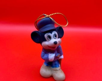 Vintage Japanese Porcelain Mickey Mouse Christmas Ornament
