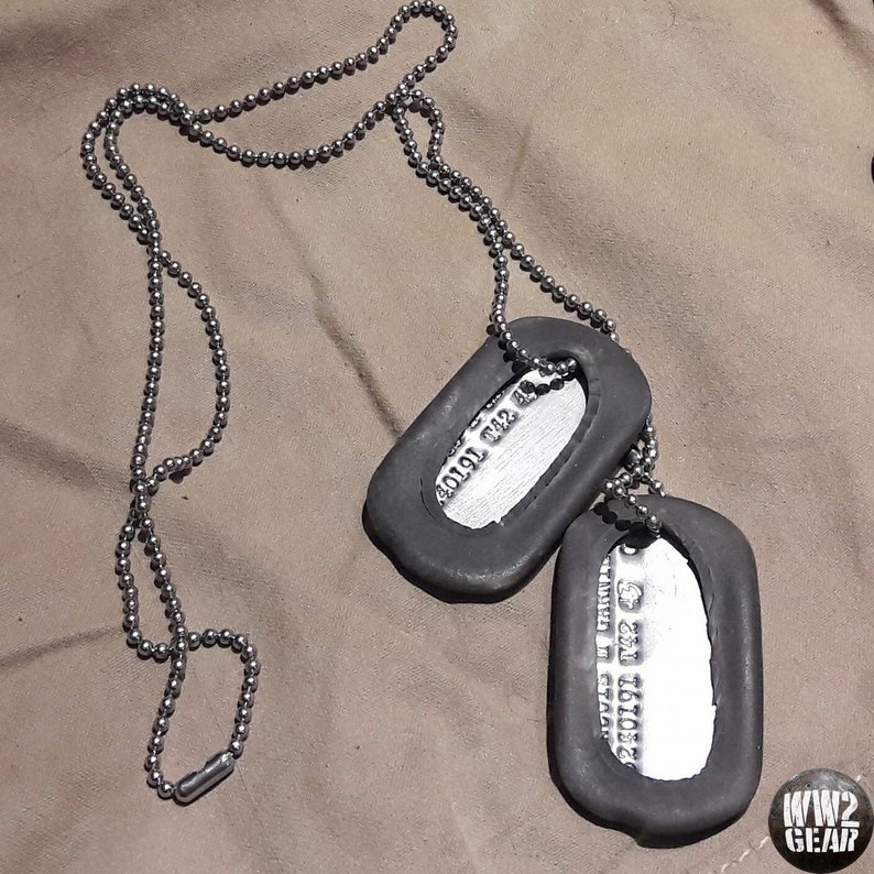 Pair of US WW2 Dog Tag Rubber Silencers Etsy