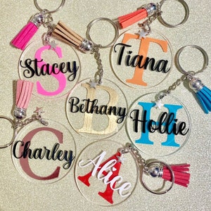 Llavero personalizado, cualquier letra, cualquier nombre, cualquier color, regalo novedoso, presente