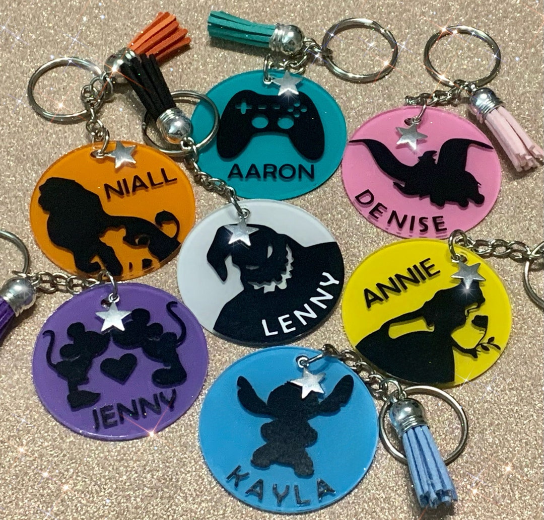Personalised Keyring, Any Character, Any Name, Novelty Gift, Present - Etsy