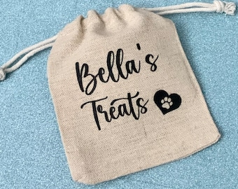 Personalised Dog Treat Bag, Puppy Gift, Training treats, Dog Treats, Treat Pouch with name Free Delivery U.K.