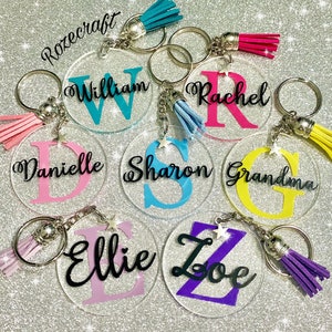 Llavero personalizado, cualquier letra, cualquier nombre, cualquier color, regalo novedoso, presente