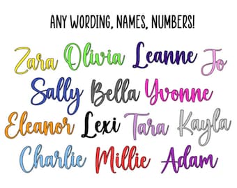 Personalised Custom Vinyl Decal Name Sticker Label Names Places School Bottle Names, Words, Phrases, Foods, Anything you want!