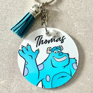 Monsters & Co. Sulley! Portachiavi personalizzato ispirato a Disney. Originale regalo fatto a mano!