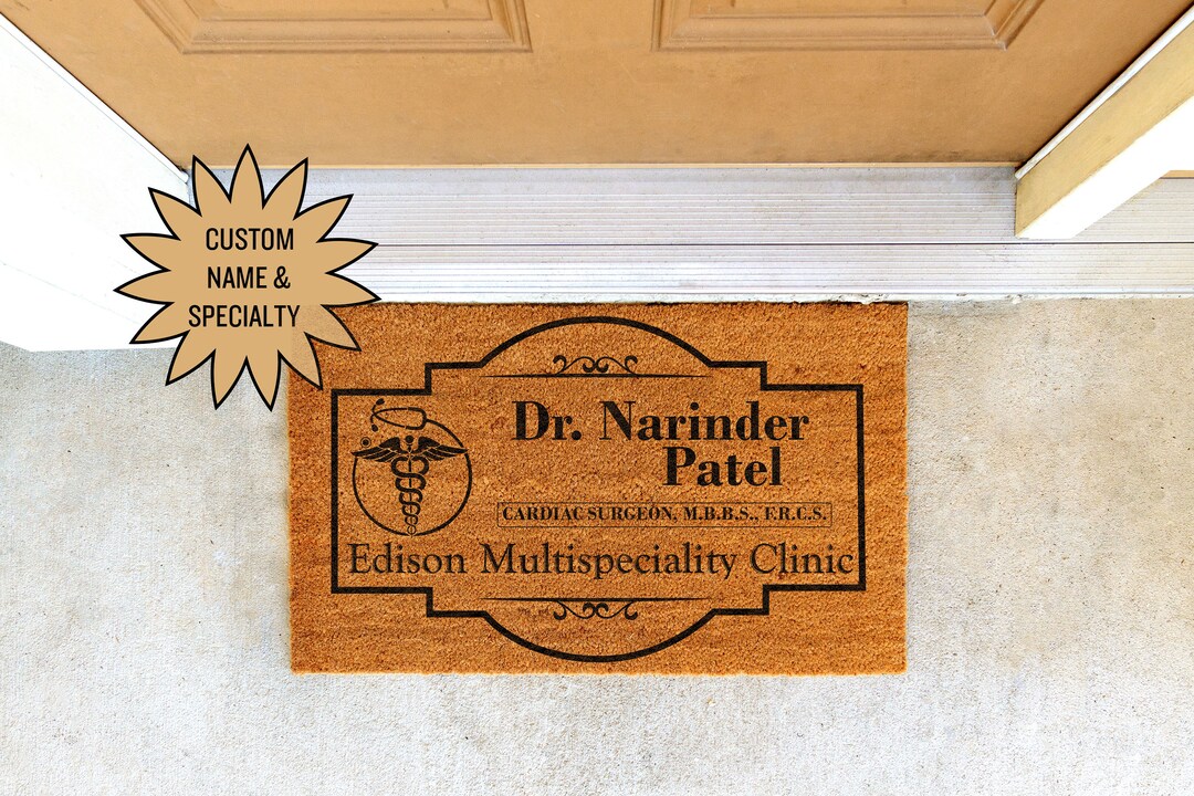 CUSTOM DOCTOR DOORMAT Doctor's Office Doormat With Etsy