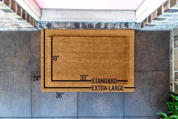 Home Sweet Apartment Funny Doormat Brown Natural Coir Rectangular Front Entry Non Slip Door Mat (18 in. x 30 in.)