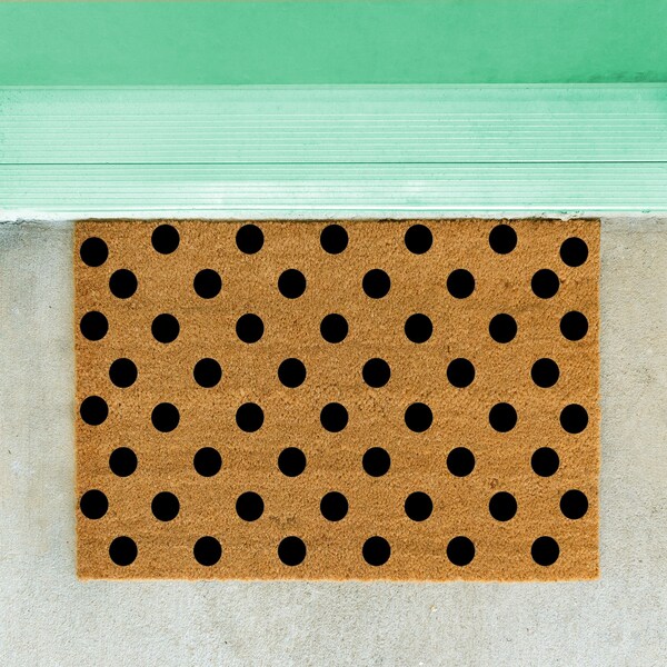 Red Polka Dot Round Rug main image 1