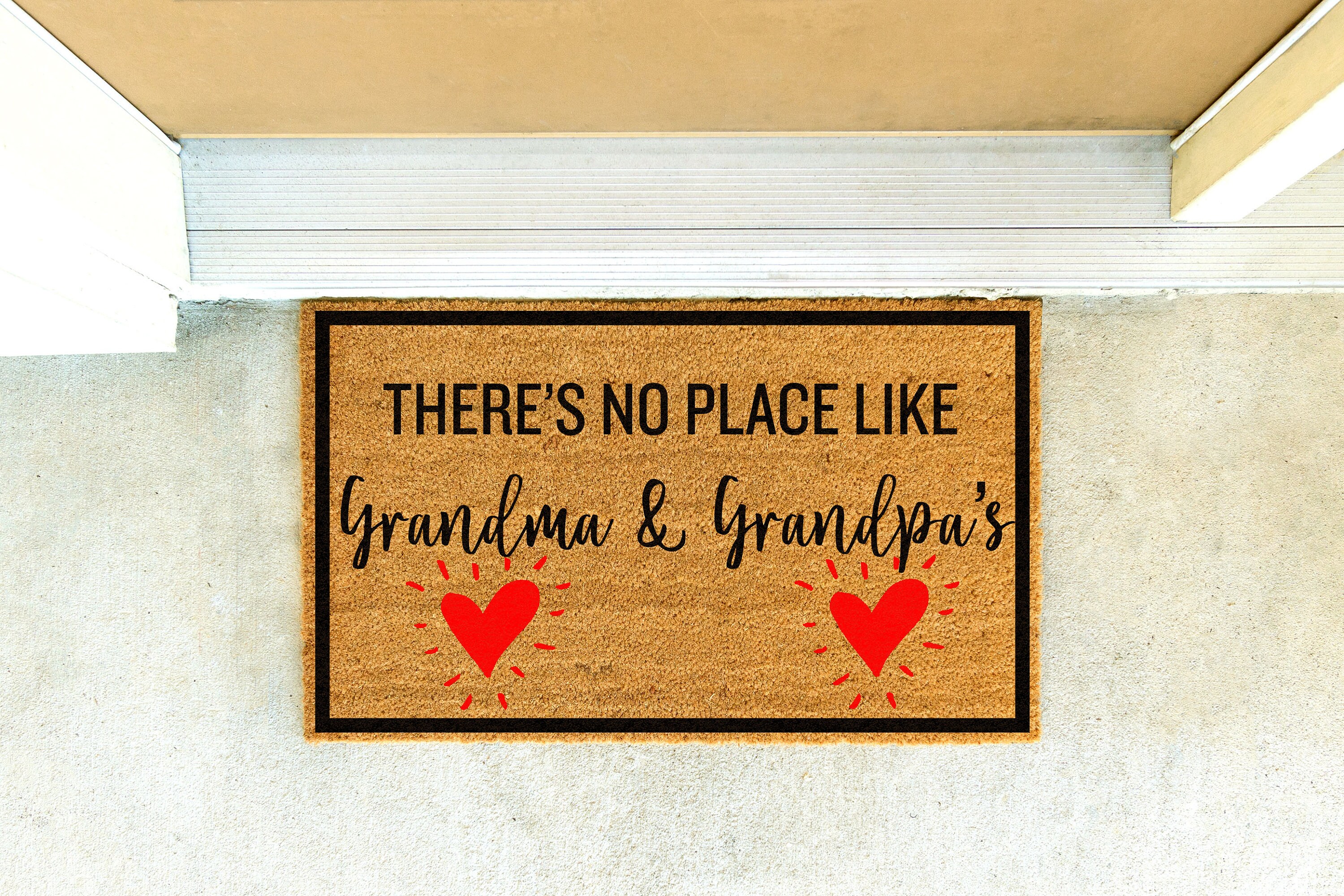 CUSTOMIZABLE GRANDPARENTS DOORMAT There's No Place Like Etsy UK