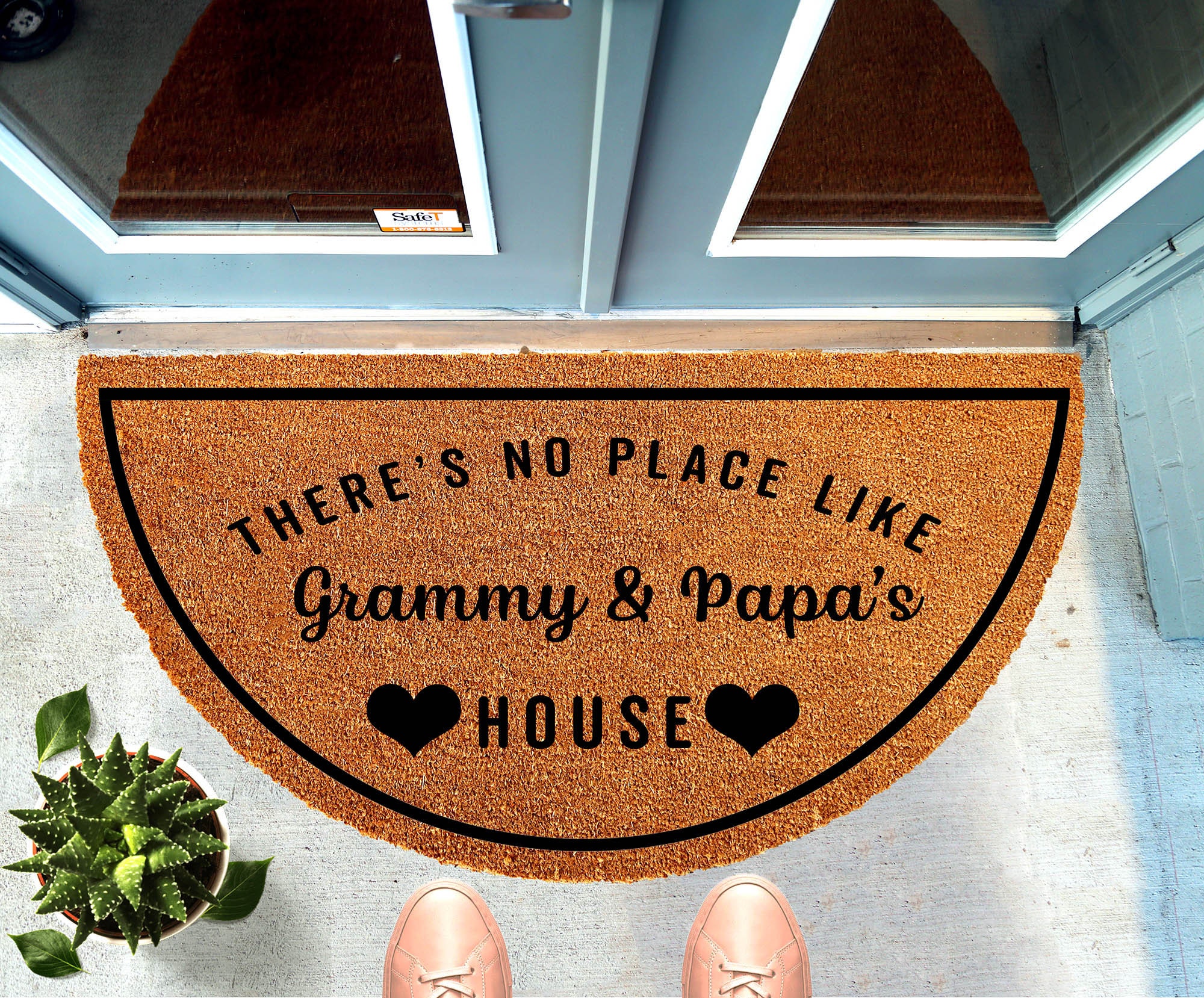 Customizable Double Door Doormat Semicircular to Fit Double Etsy