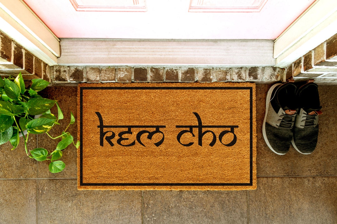 KEM CHO Kem Cho Gujarati Mat Kem Cho Doormat Gujarati Friend