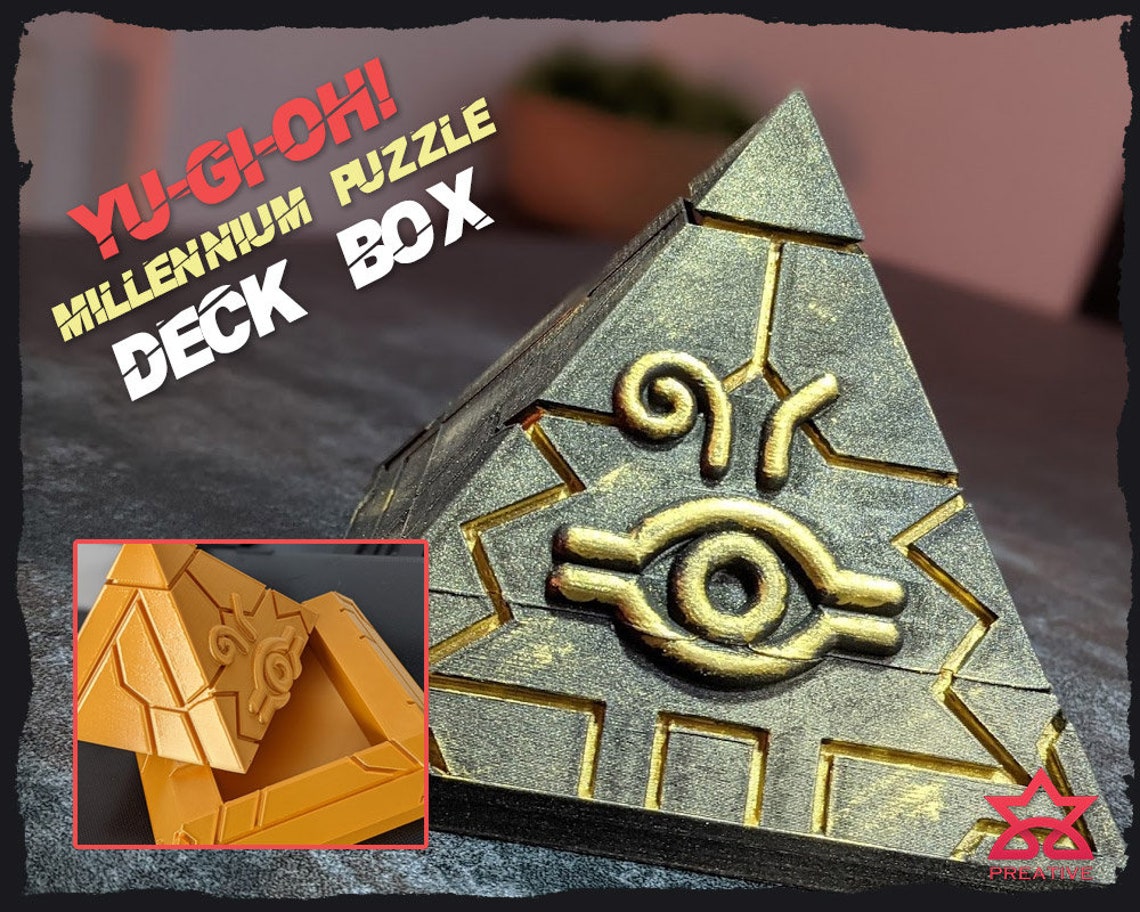 YuGiOh Millennium Puzzle Trading Card Deck Box Schwarz Etsy