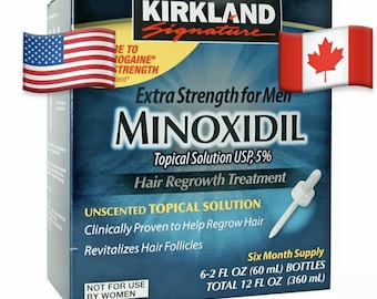 Kirkland Minoxidil5% Solution Homme 6 mois LIVRAISON GRATUITE AU CANADA