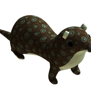 Otter PDF Plush Pattern + Resizing - Otter Easy Toy Sewing Pattern - Plushie Otter PDF Softie Sewing Pattern -  Animal Plush Sewing Pattern