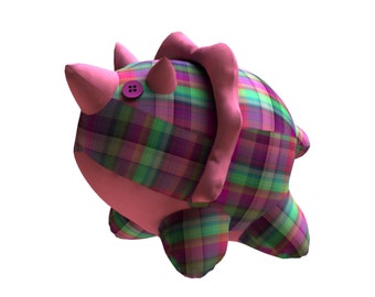 Triceratops Plush Sewing Pattern – Easy Dinosaur Plushie (PDF)
