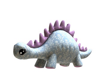 Stegosaurus PDF Plush Pattern + Resizing - Dinosaur Easy Toy Sewing Pattern - Plushie Dino PDF Softie Sewing Pattern - Plush Sewing Pattern