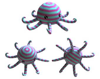 Octopus Plush Sewing Pattern – Easy DIY Soft Toy (PDF Pattern)
