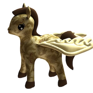 Pegasus PDF Plush Pattern + Resizing - Easy Toy Sewing Pattern - Plushie Pegasus PDF Softie Sewing Pattern -  Animal Plush Sewing Pattern