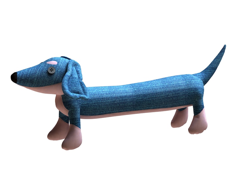 Dog Draft Stopper PDF Plush Pattern Resizing Dog Easy Toy Sewing