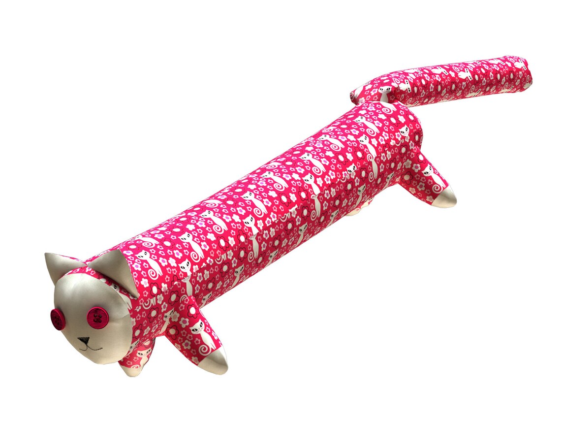 Cat Draft Stopper PDF Plush Pattern Resizing Door Draft Etsy