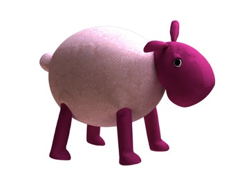 Sheep PDF Plush Pattern + Resizing - Sheep Easy Toy Sewing Pattern - Plushie Sheep PDF Softie Sewing Pattern -  Animal Plush Sewing Pattern