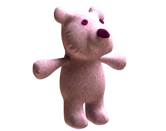 Teddy Bear Plush Sewing Pattern with Resizing (PDF)