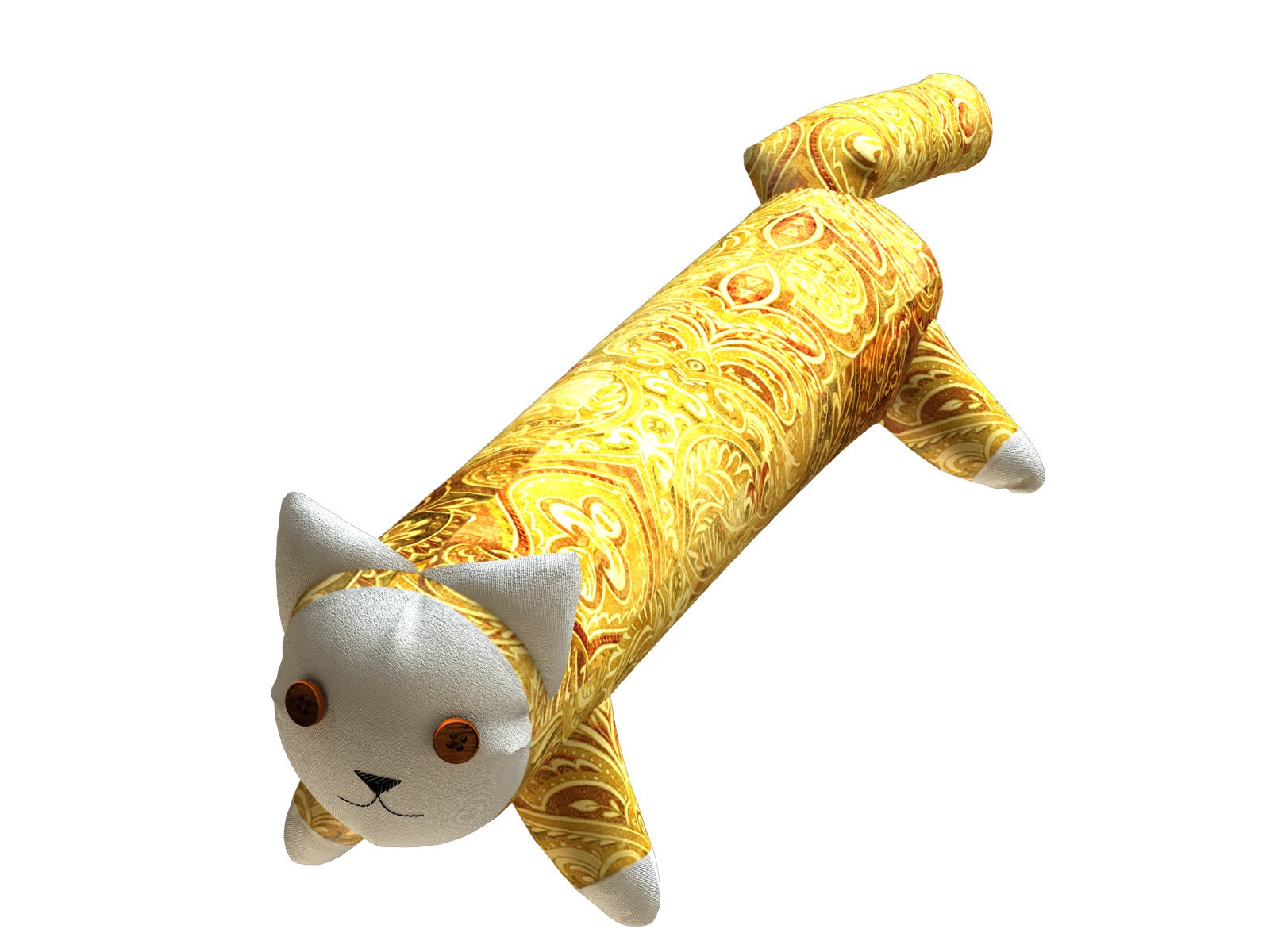 Cat Draft Stopper PDF Plush Pattern Resizing Door Draft Stopper Sewing