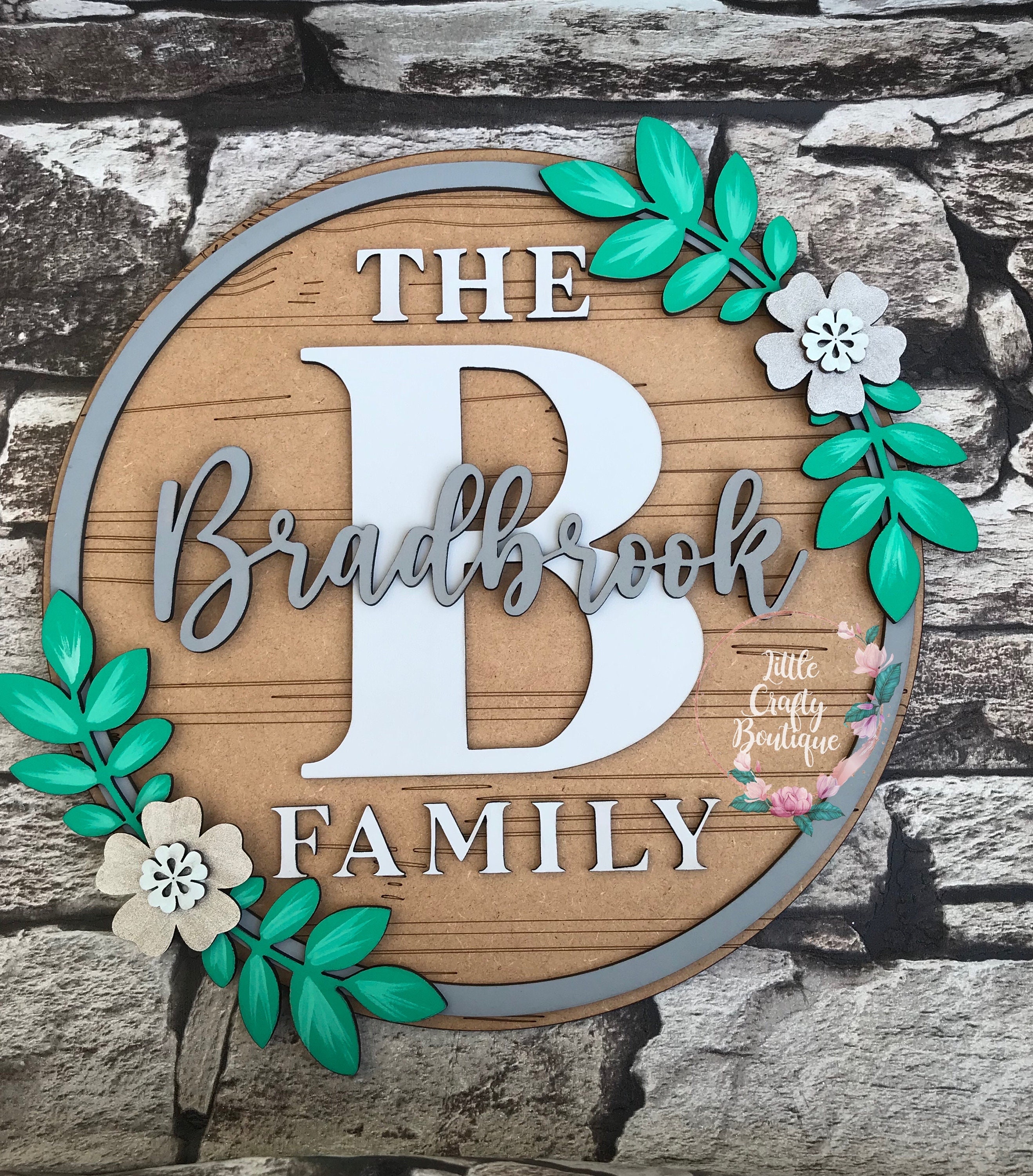 Family Initial Personalized Wood Plaque