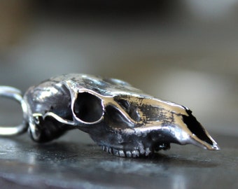 Sterling Silver Horse Skull Pendant: Equestrian Jewelry Gift