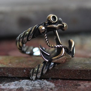 Anchor&#39;s Legacy Ring: Timeless Marine Corps Gift for Navy Retirement and Graduation
