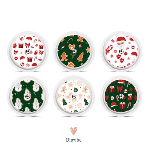 Freestyle Libre Sensoraufkleber | Weihnachten | Vinyl | 6er-Set | FSL-Aufkleber