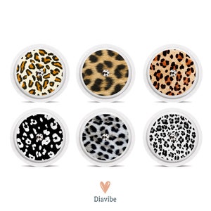 Adesivi per sensore Freestyle Libre | Leopardo | Vinile | set da 6 | Adesivi FSL
