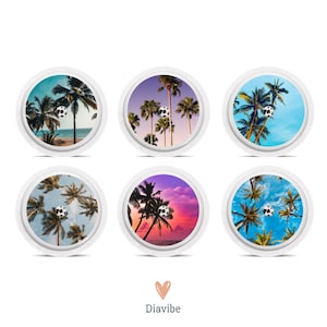 Freestyle Libre Sensoraufkleber | Palmen | Vinyl | 6er-Set | FSL-Aufkleber
