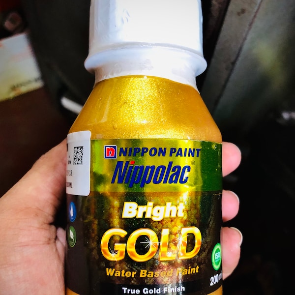 Bright Gold Paint Nippon Paint wood , cement, metal paint Water based Paint True Gold Finish